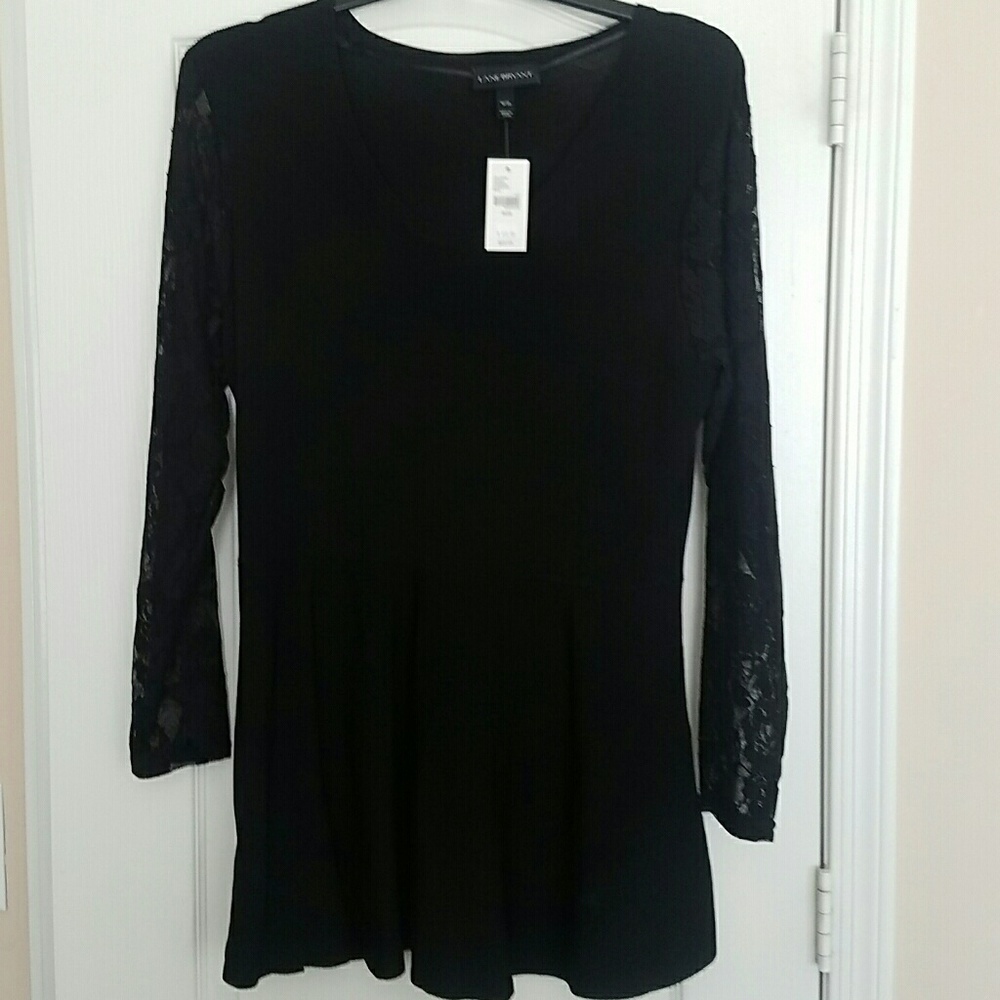 NWT Lane Bryant size 18/20 black lace sleeve top